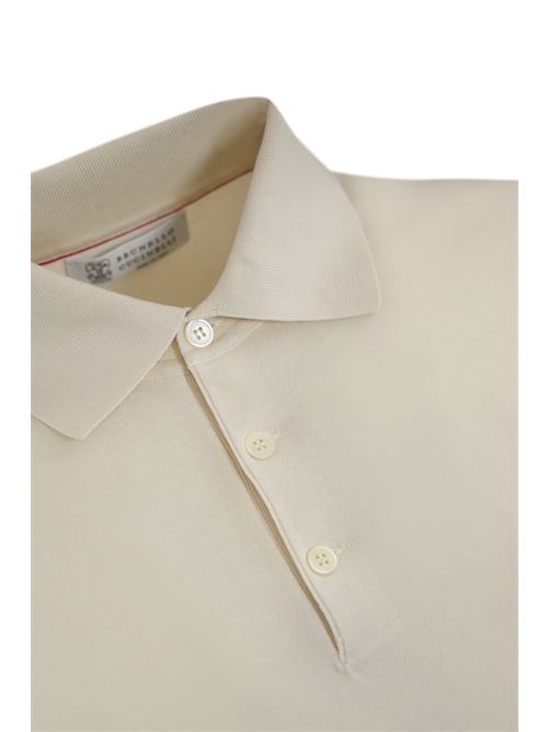 Polo in cotone English white BRUNELLO CUCINELLI | M29800125CXV04